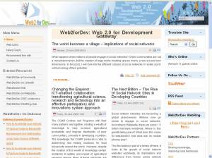 ICT think-piece on WEb2.0fordev website
